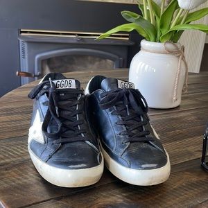 Golden Goose Women's 'Super-Star' Sneakers in black/white size 36 / 6 / 6.5